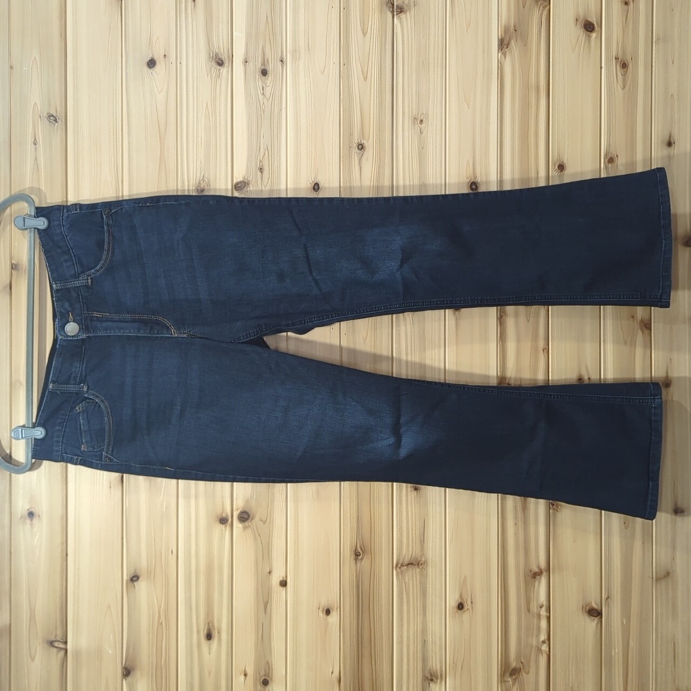Democracy "Ab"solution Jeans Womens 12 Blue Bootcut Jeans Dark Wash Midrise